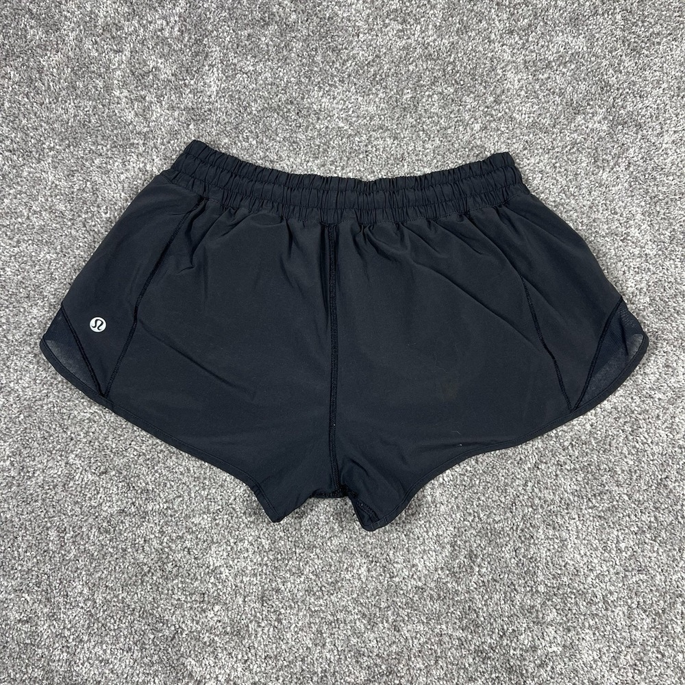 Lululemon Hotty Hot Low-Rise Lined Running Short 2.5" Black Size 8